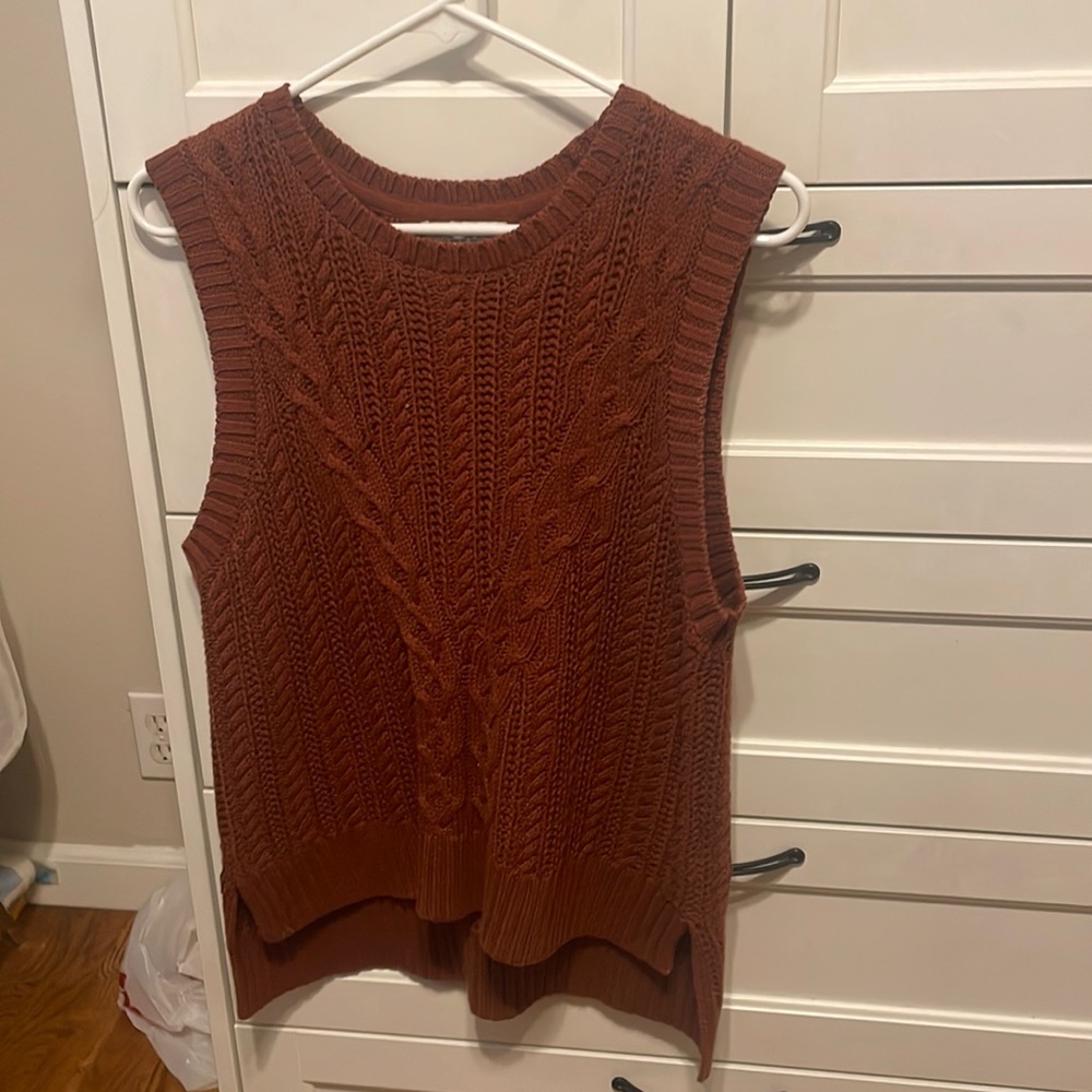 Orange sweater Vest Rachel Zoe New York